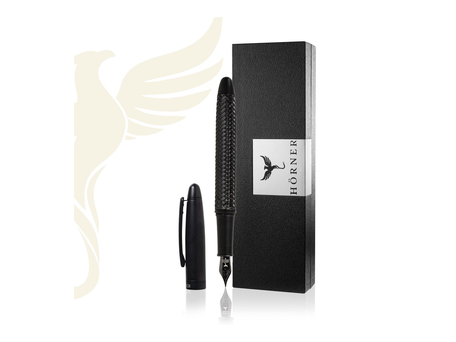 Pluma estilográfica Hörner Arcanus de metal con grabado y caja de regalo