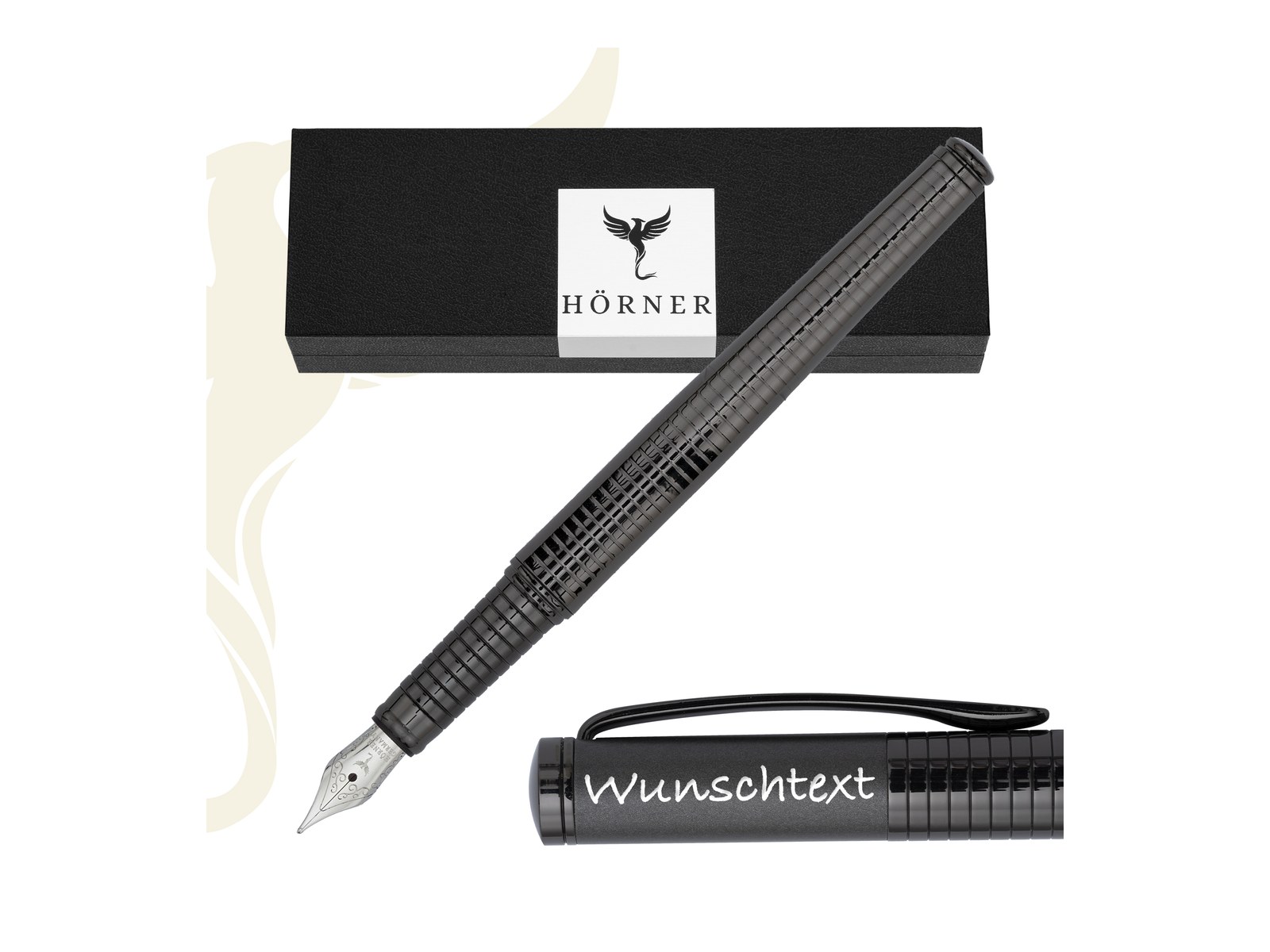 Pluma estilográfica Hörner Fortress con grabado y caja de regalo