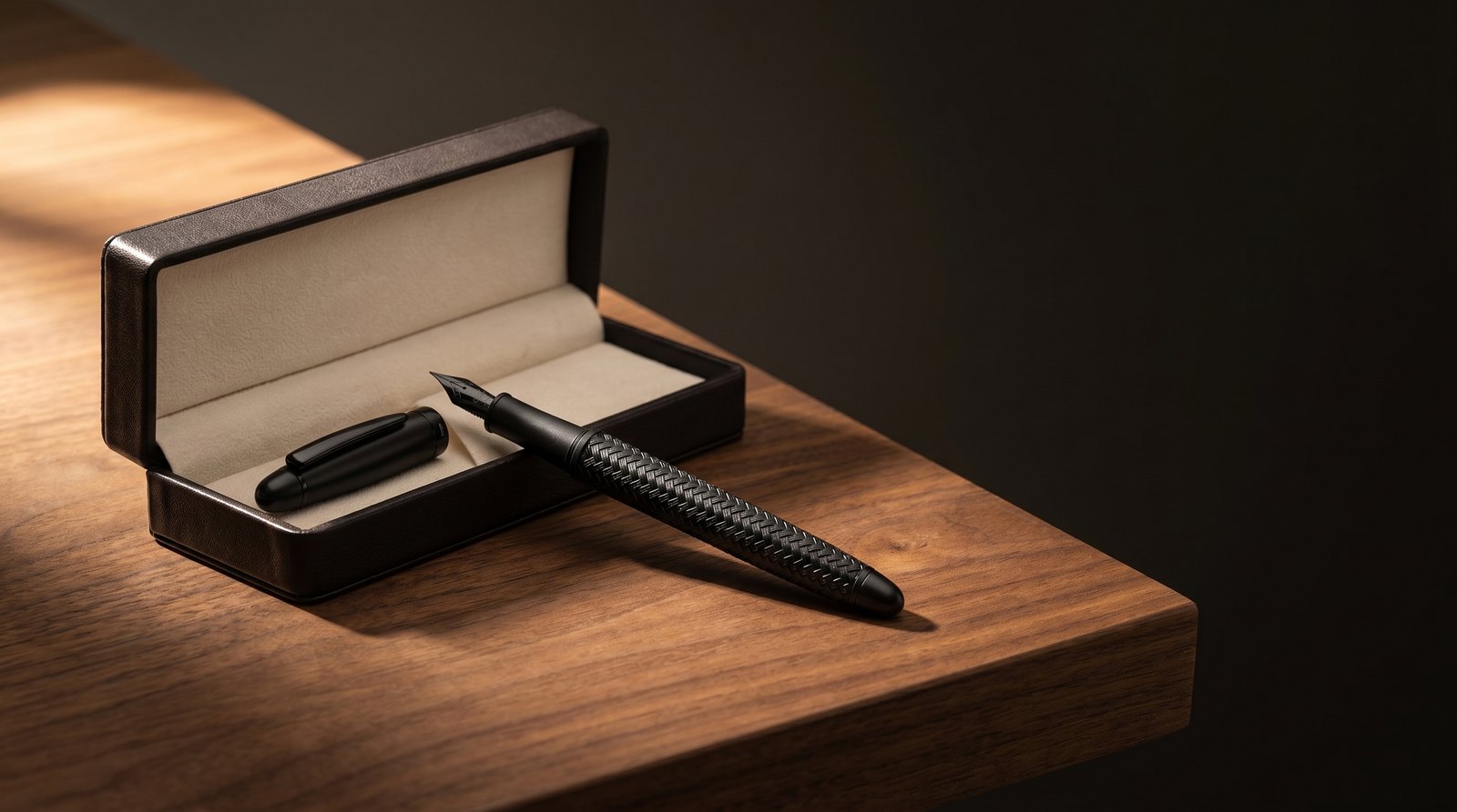 Pluma estilográfica Hörner Arcanus grabada en una caja de regalo, como regalo personal para la Jugendweihe