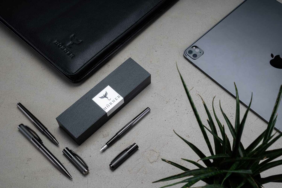 Hörner Fortress Set I Kugelschreiber Tintenroller und Füllfederhalter I Hochwertiges Schreibset inkl. Etui I Online Kaufen I Schöner Kuli Rollerball Füller