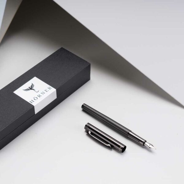 Hörner Levio Füllfederhalter I Edler Füller aus Metall I Hochwertiger Fountain Pen I Wechselbare Feder