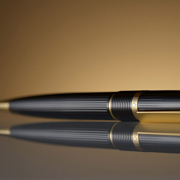 Hörner Vectrum Kugelscheiber I Edles Vintage Design I Chef-Stift I Schwarz Gold aus Metall