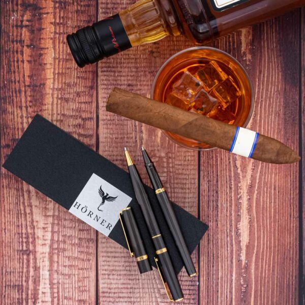 Hörner Vectrum Schreibset I Schöner Kuli und Rollerball I Perfekte Geschenkidee I Kugelschreiber & Tintenroller aus Metall inkl. Geschenkbox