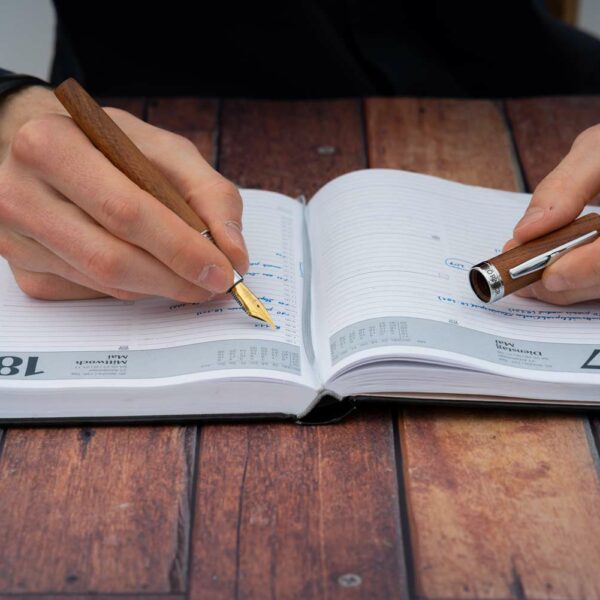 Stylo plume en bois Scriptum acajou – Image 7