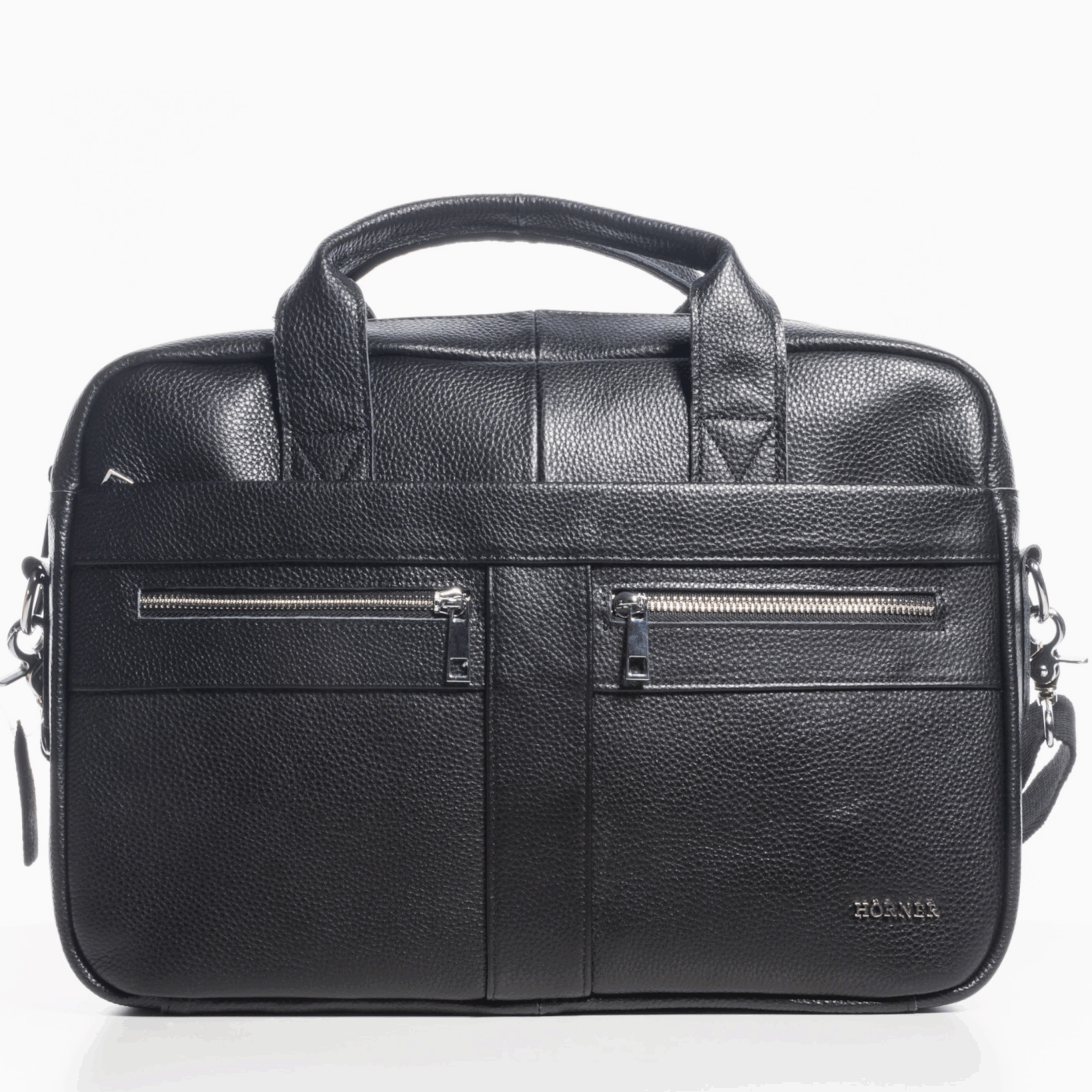 Dresden Laptoptasche Schwarz Rindsleder Schwarz, leicht und schmal