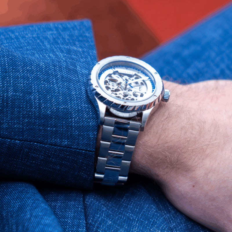 HÖRNER Pulsar Design Automatik Armbanduhr in Silber