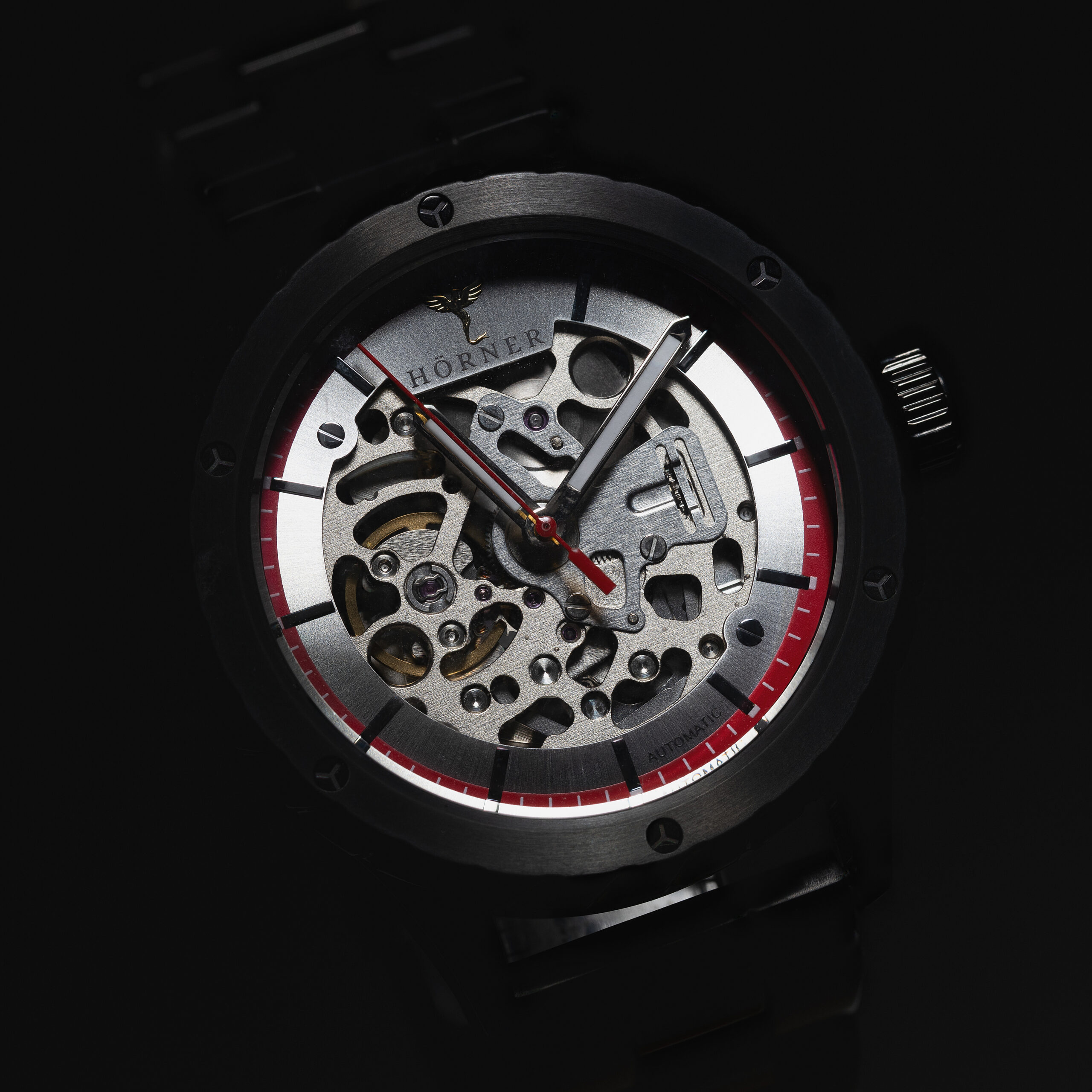 HÖRNER Pulsar Sport Automatik Armbanduhr mit Skelett-Zifferblatt