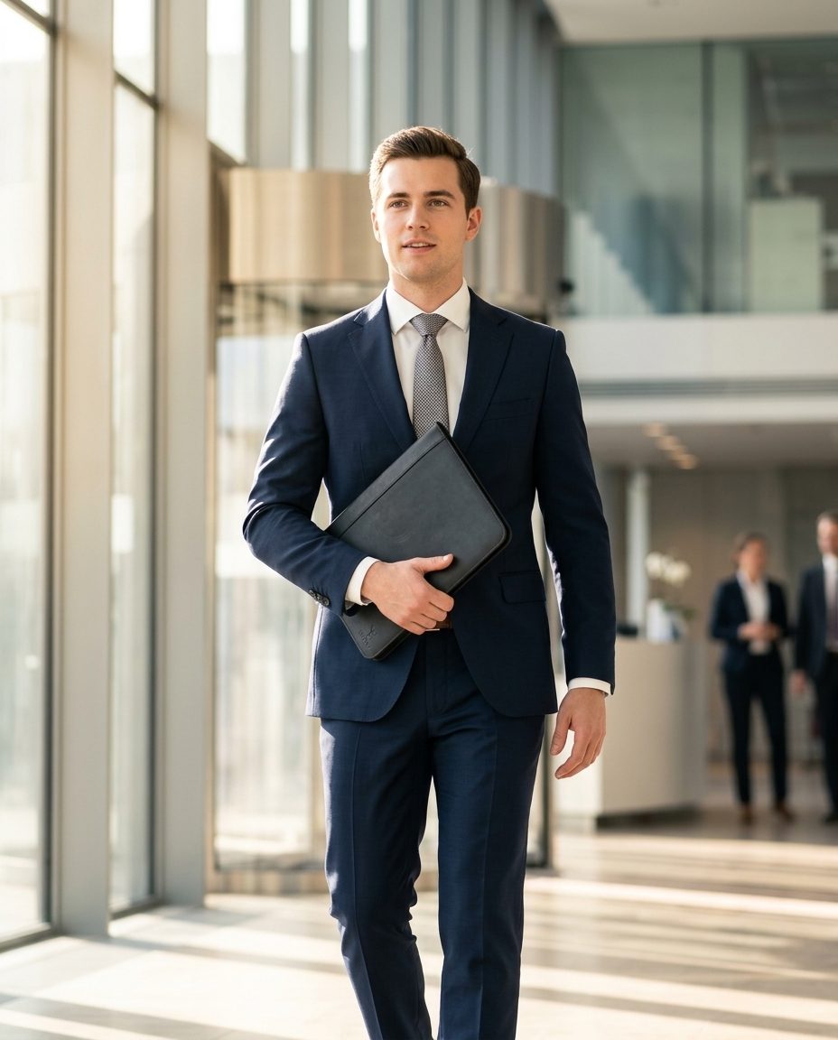 Businessman with Hörner Rom Conference Folder Black